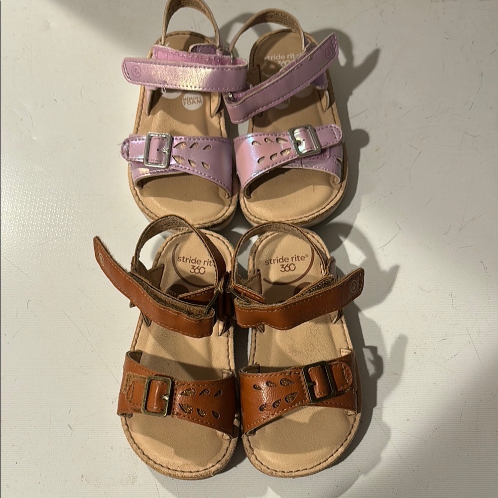 Stride Rite Kids Sandals - Pink and Brown